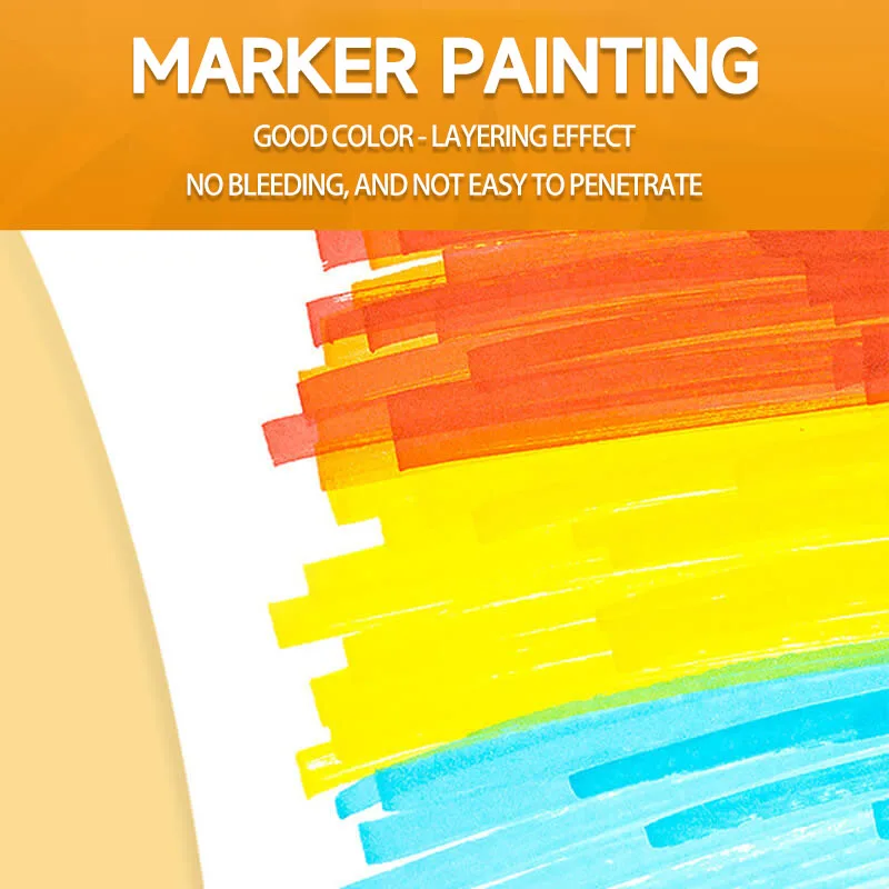 علامات الأكريليك السائلة المباشرة من إنمي مع ورق 24-80 لونًا قلم رسم ملون برأس ناعم قلم طلاء DIY