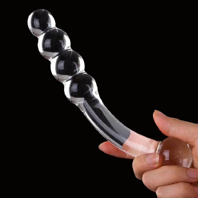 Doble de cristal púrpura consolador de vidrio Pyrex Artificial pene granulado espiral punto G Simulador de adultos juguetes sexuales para mujer