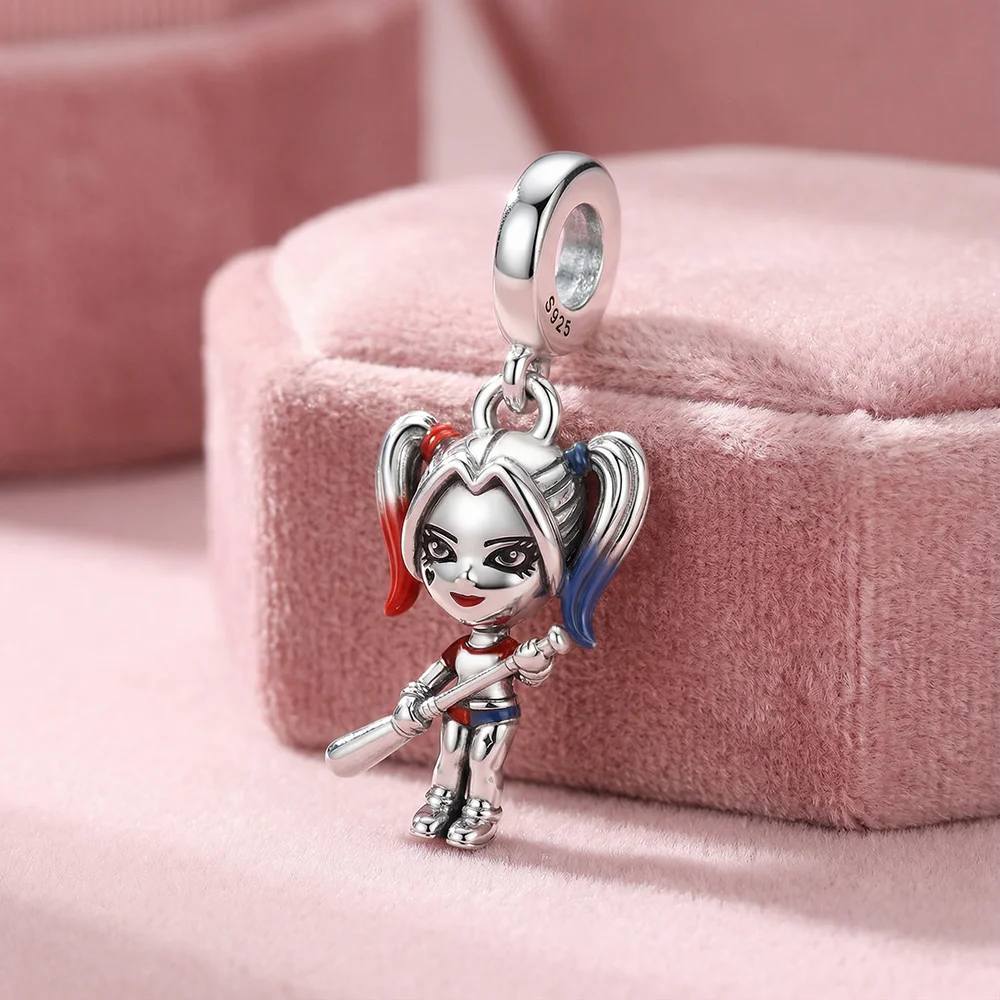 DSN creative Disney charms enamel cartoon cute Joker Cheshire cat pendant for snake chain bracelet POP style jewelry accessories