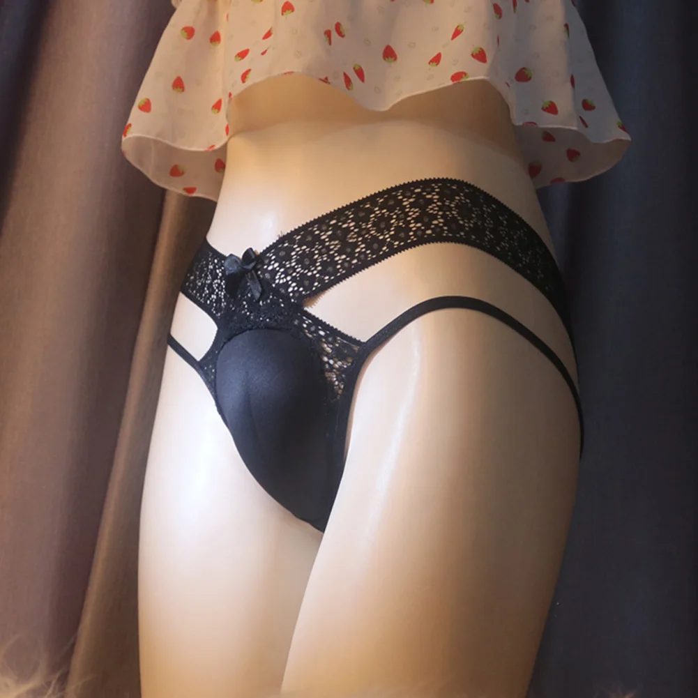 

Briefs Underwear Lace Middle Waist Panties Shaping Briefs Transgender Underwear Crossdress Hiding Gaff Panties