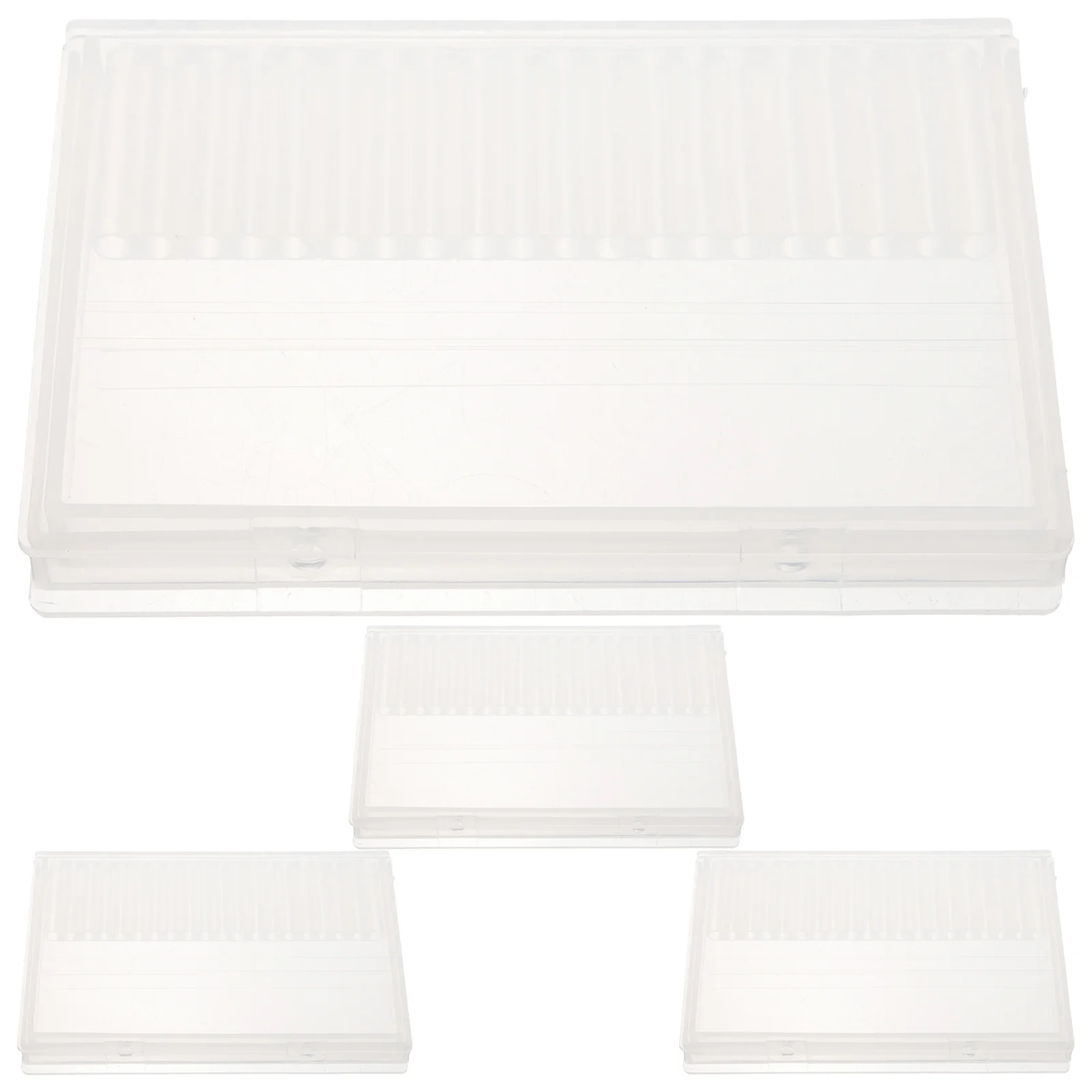 

4Pcs Nail Drill Bit Organizer Case Sturdy Manicure Polishing Heads Storage Box Desktop Organizer for Nail Salon Products