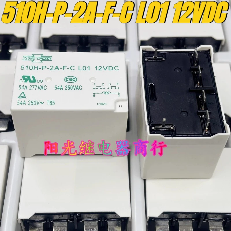 

（Brand New Original）1pcs/lot 100% original genuine relay:510H-P-2A-F-C L01 12VDC 54A 6pins 12V