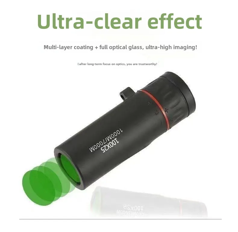 Black technology telescope non-infrared through the wall clear night vision sniper mobile phone single tube day and night profes