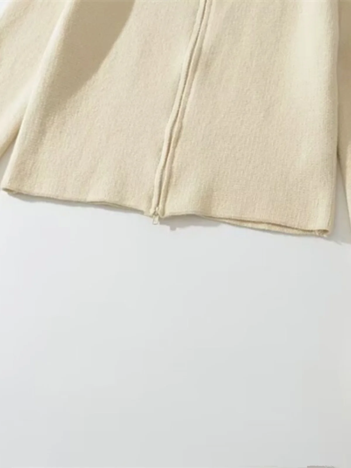 

Retro Faux Fur Collar ort Knitted Cardigan Zipper Warm Color Blo Street Sle Long Sve Women's Sweater Jaet Trendy