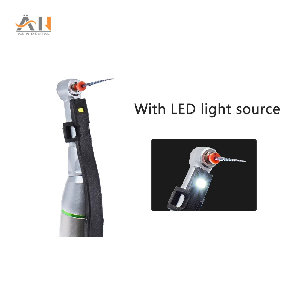 Dental Wireless Endo Motor Smart 9 Programs with LED Lamp and 16:1 Reduction Contra Angle Endodontic Instrument