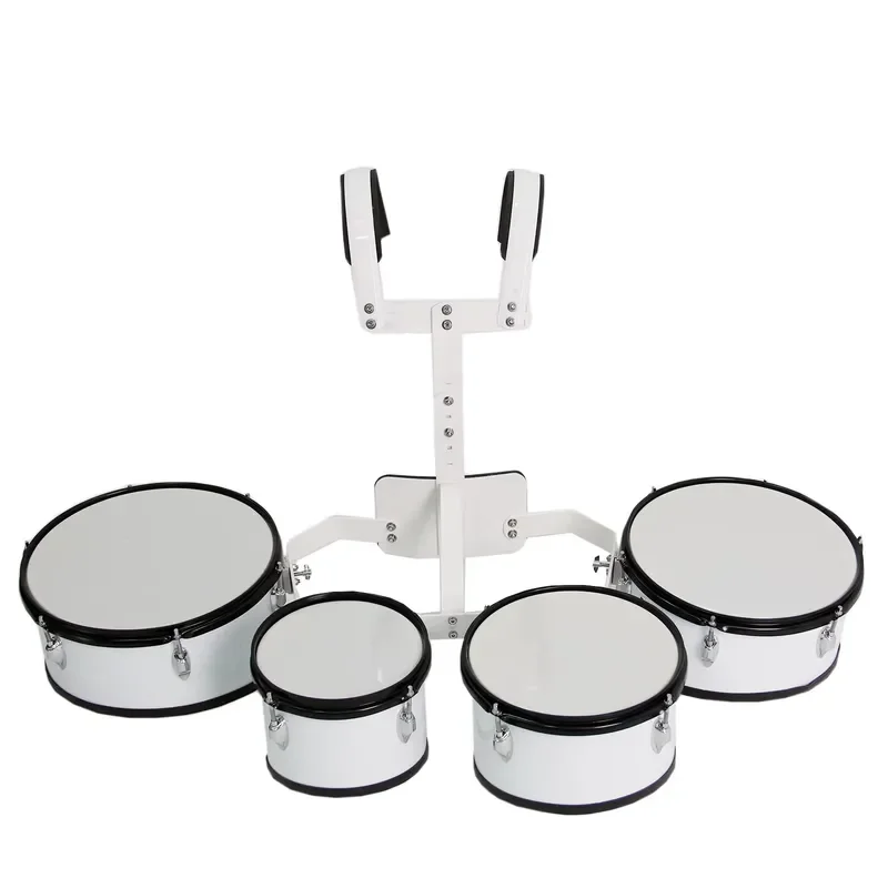 8 10 12 13 Inch Snare Drum Set 4 Piece Chinese Percussion Instrument Standard Size Practice Kit for Beginners Students Music