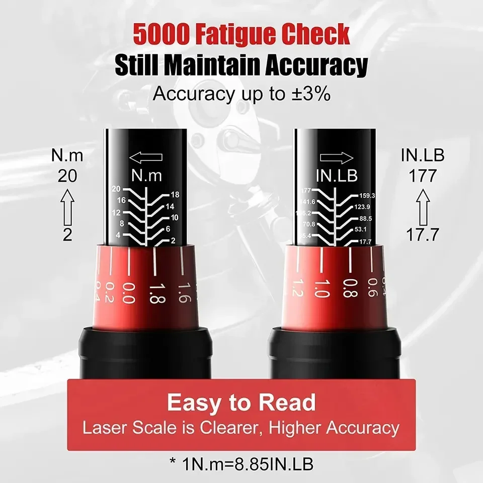 004 Ezarc Bike Torque Wrench Set 1/4 Inch And Socket Set For Adjustable Bike Tool In High Quality