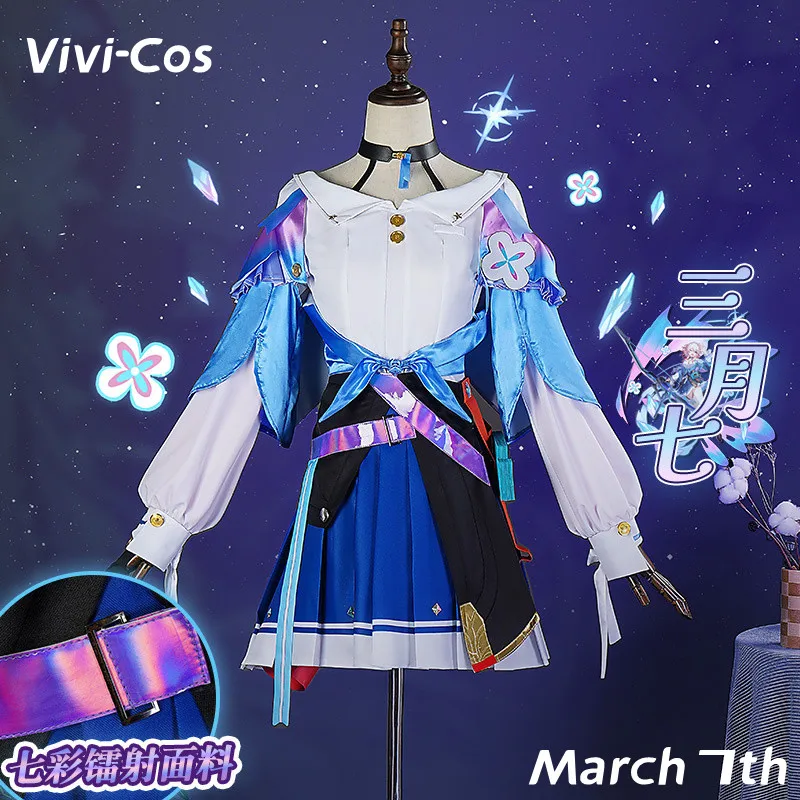 

Vivi-Cos Game Honkai Impact 3 March 7th Cute Sweet Uniforms Cosplay Women's Costumes Halloween Role Play Party New XS-XXXL