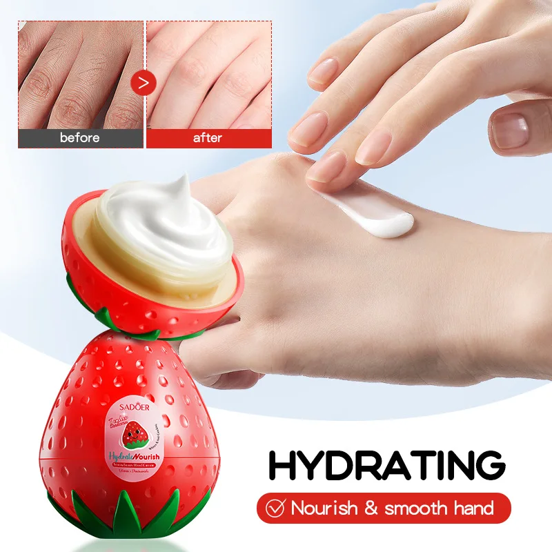 Hand Cream Moisturizing Nourishing Brightening Anti-Crack Strawberry Hand Cream Beauty Hands Korean Skin Care Products