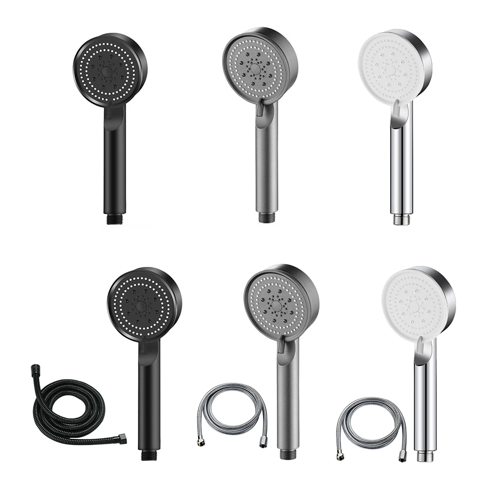 

Large Panel Shower Head 5-gear High Pressure Hand-held Shower Head Water Saving One-key Stop for Home Bathroom Accessories