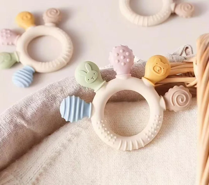 Baby Palm Silicone Toothpaste Bracelet Grinding Teeth Soothing Biting Glue Anti-Crying Food Grade Bite Anti-Eating Hands