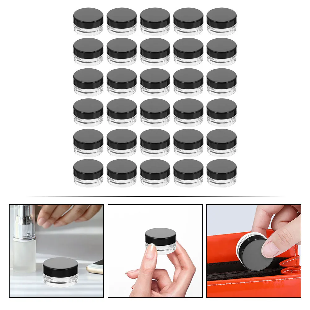 

55Pcs Travel Face Cream Jars Empty Containers Leakproof Mini Size Cosmetics Sample Storage Empty Cream Jars Cosmetics Case