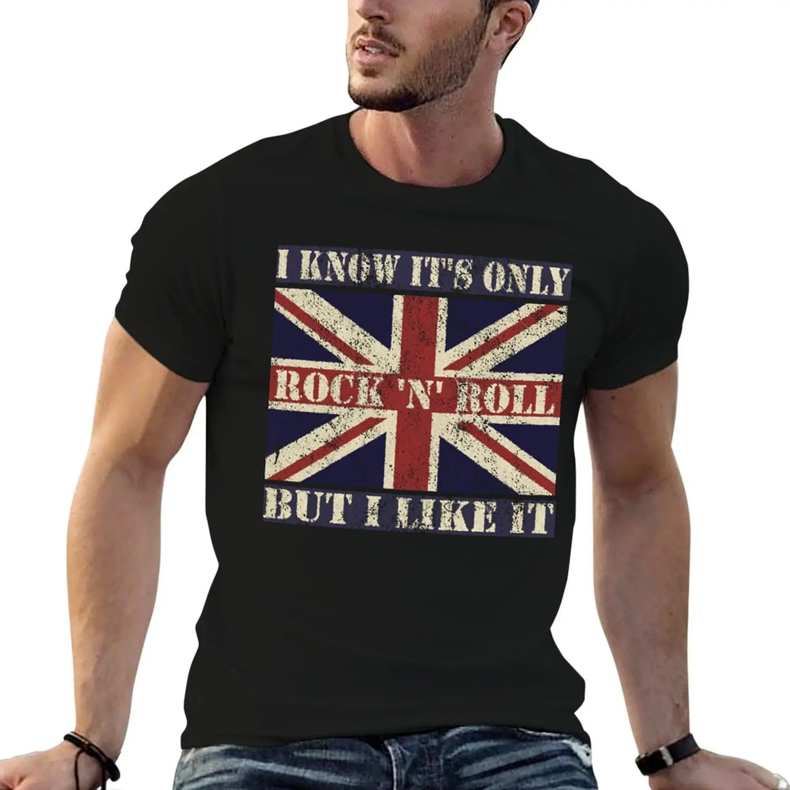 IT'S ONLY ROCK N ROLL T-Shirt Functional Casual Short Sleeve Tee