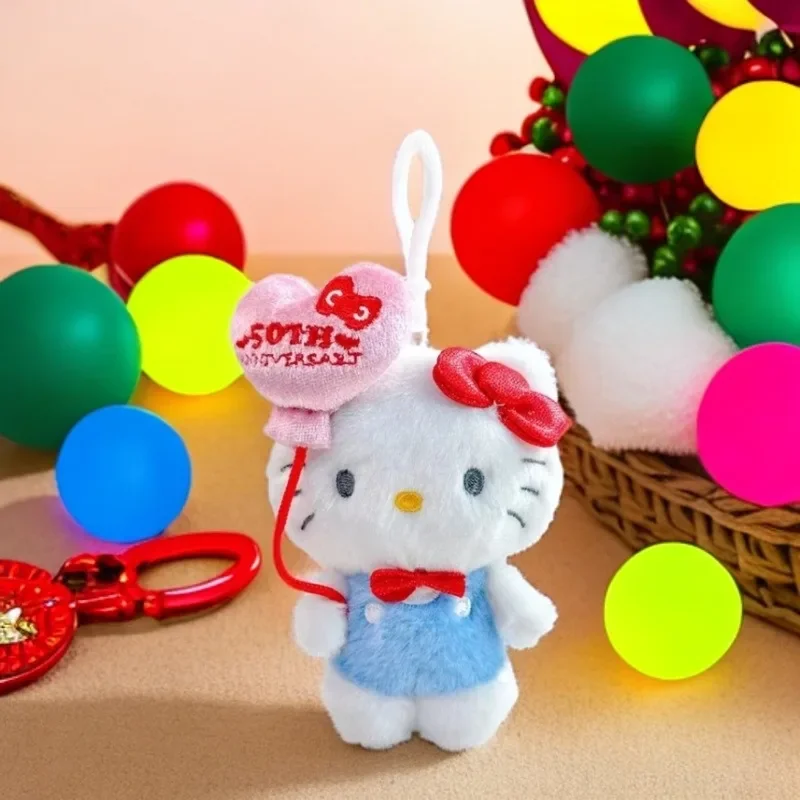 Sanrio Hello Kitty ตุ๊กตาพวงกุญแจตุ๊กตาการ์ตูนอะนิเมะน่ารัก KT แมวแฟชั่นสาวกระเป๋าเป้สะพายหลังจี้ของเล่นเด็กวันหยุดของขวัญ