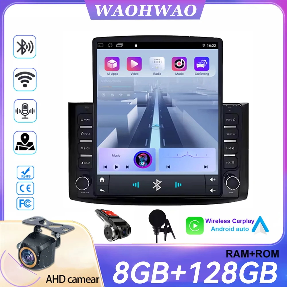 Android 16 Carplay Auto For Chevrolet Aveo T250 2006-2012 Nexia 1 2020 - 2022 Multimedia Player 9.7