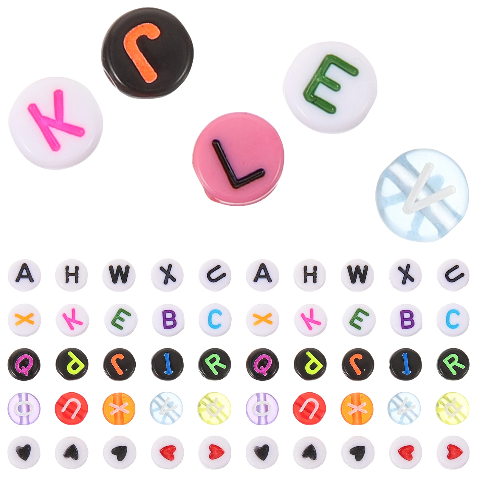 

1900pcs Acrylic Letter Diy Jewelry Making Loose Durable Craft For Necklaces Earrings Bracelets Handmade Accessories Alphabet