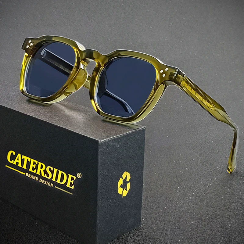 CATERSIDE Retro-Punk-Sonnenbrille für Herren, kleiner Rahmen, quadratisch, personalisiertes Design, Sonnenbrille für Damen, Reisen, Party, Business, Festival, Geschenk – Detail 1