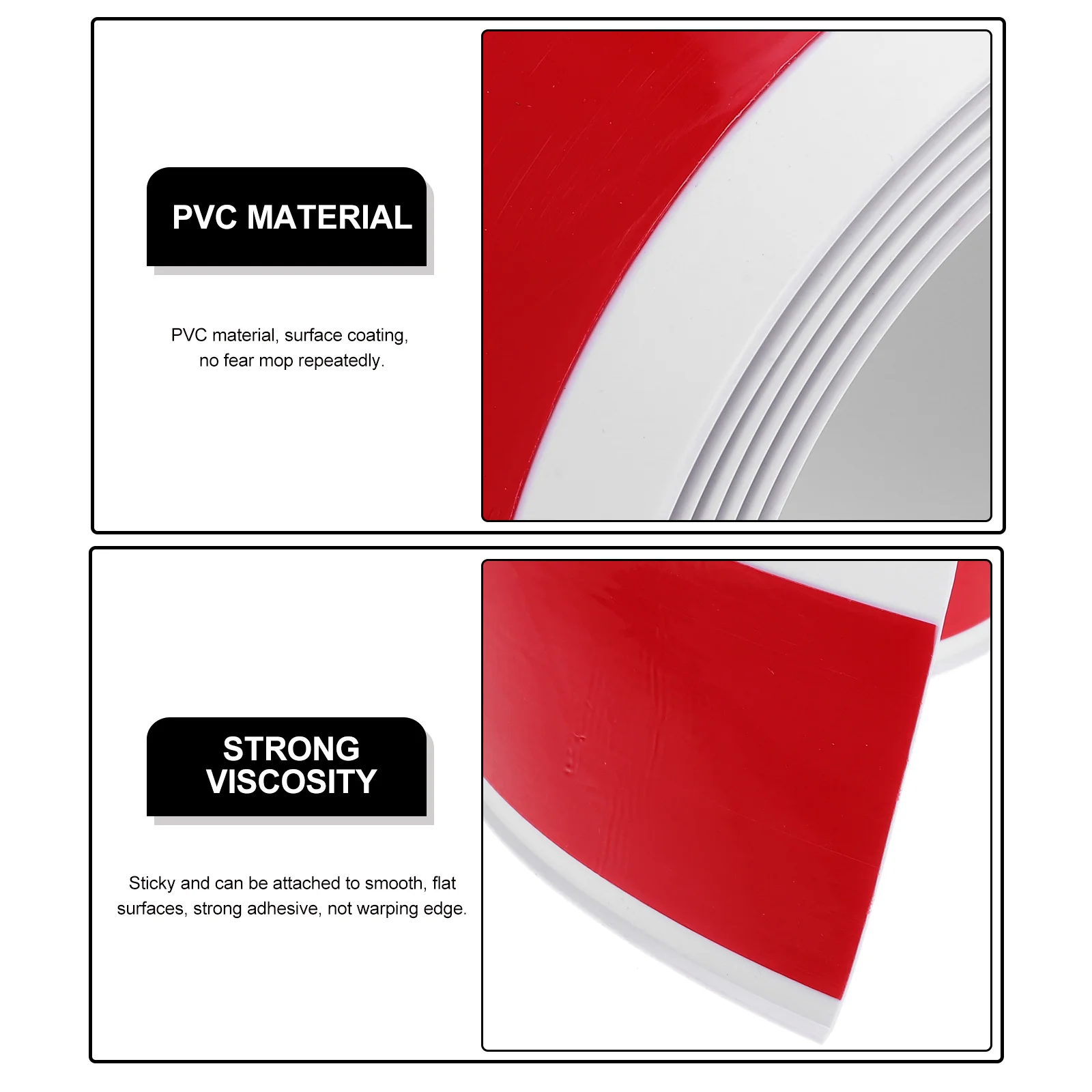 1 لفة PVC التفاف مجلس ملصق الذاتي لاصق مرنة صب تقليم قشر عصا جدار اللوح ديكور غطاء صب الكسوة #5