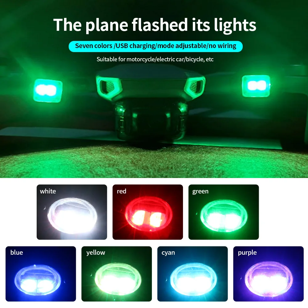 7 Colors LED Flash Position Wireless Light Strobe Light Anti-collision Warning Light for Rc Airplane FPV Drone Car