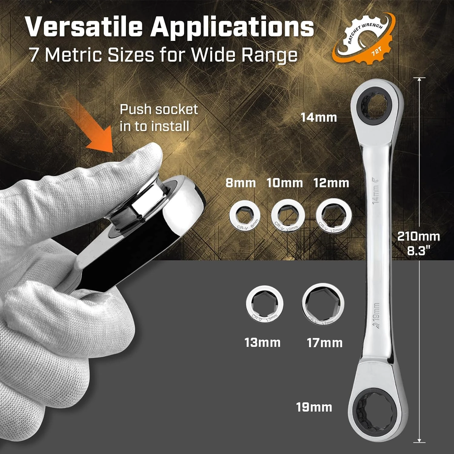 Upgrade your toolkit with this convenient, high-quality professional grade industrial wrench set. Perfect for easy fastening and