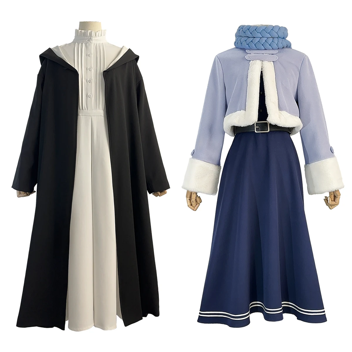 

HOLOUN папоротник косплей костюм парик аниме Frieren Beyond Journey's End платье плащ шарф Хэллоуин Рождество конвенция 2 версии