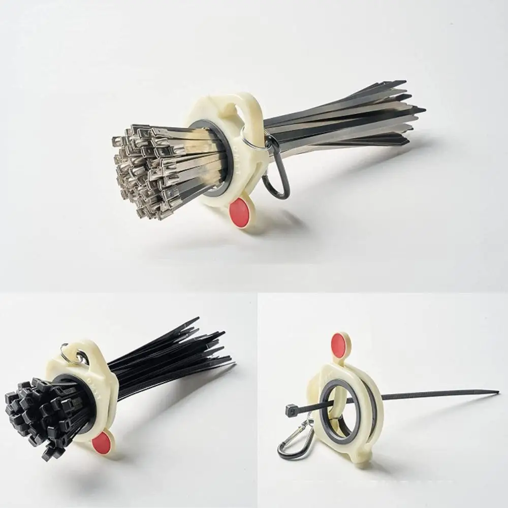 New Gift Plastic Cable Tie Organizer Portable Stable Storage Cable Tie Holder Fluorescent Cable Tie Storage Tool