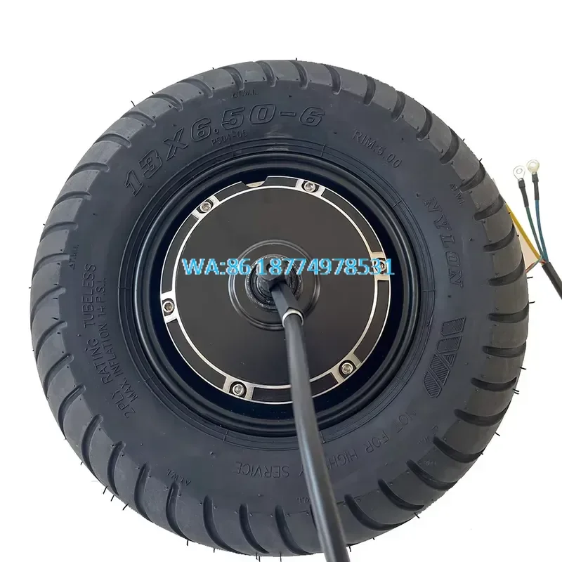 Wmwmnu for City CoCo 13 Inch Fat Tire Scooter Parts 3x6.50-6 Hub Motor with Disc Brake High Speed Replacement