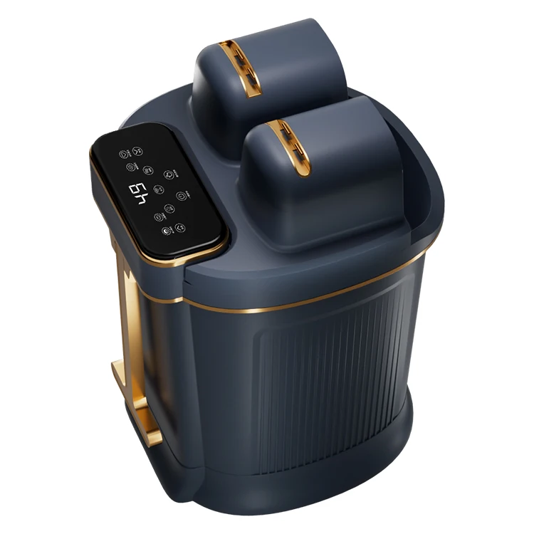 อ่างนวดเท้าไฟฟ้าอัตโนมัติที่บ้านพร้อมเข็มขัดบําบัดด้วยแสงสีแดงและลูกกลิ้งนวด 6 อันเพื่อบรรเทาขา