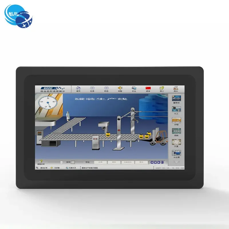 13.3 Inch Hmi Embedded Wall Mounted Wide capacitive Touch Screen Monitor Industrial Panel for outdoor display ip65 industriale