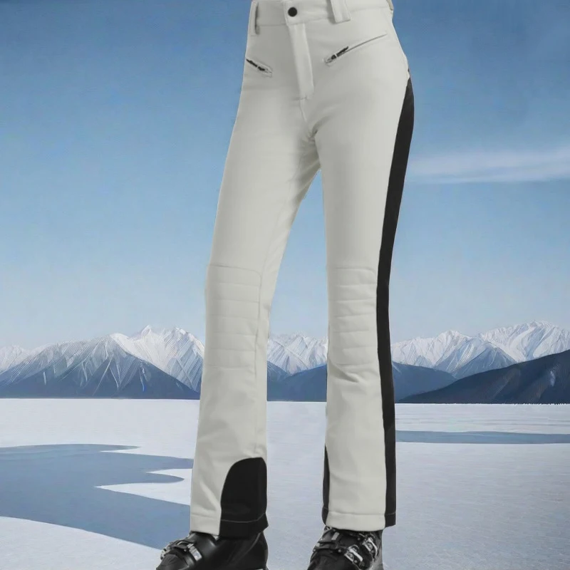 Ladies High Elasticity Skiing Pants Women Slim Winter Trousers 2025 Alpine Sport Ski Pants Outdoor Warm Waterproof Snow Clothes