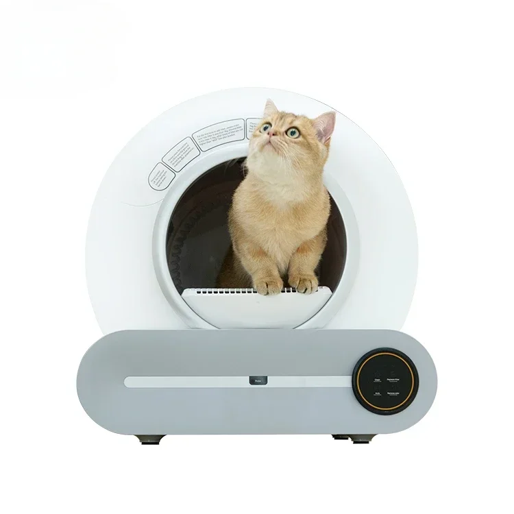 2024 New Upgraded Design Smart Automatic Cat Litter Box Self-Cleaning Pet Care Convenience  Toilet