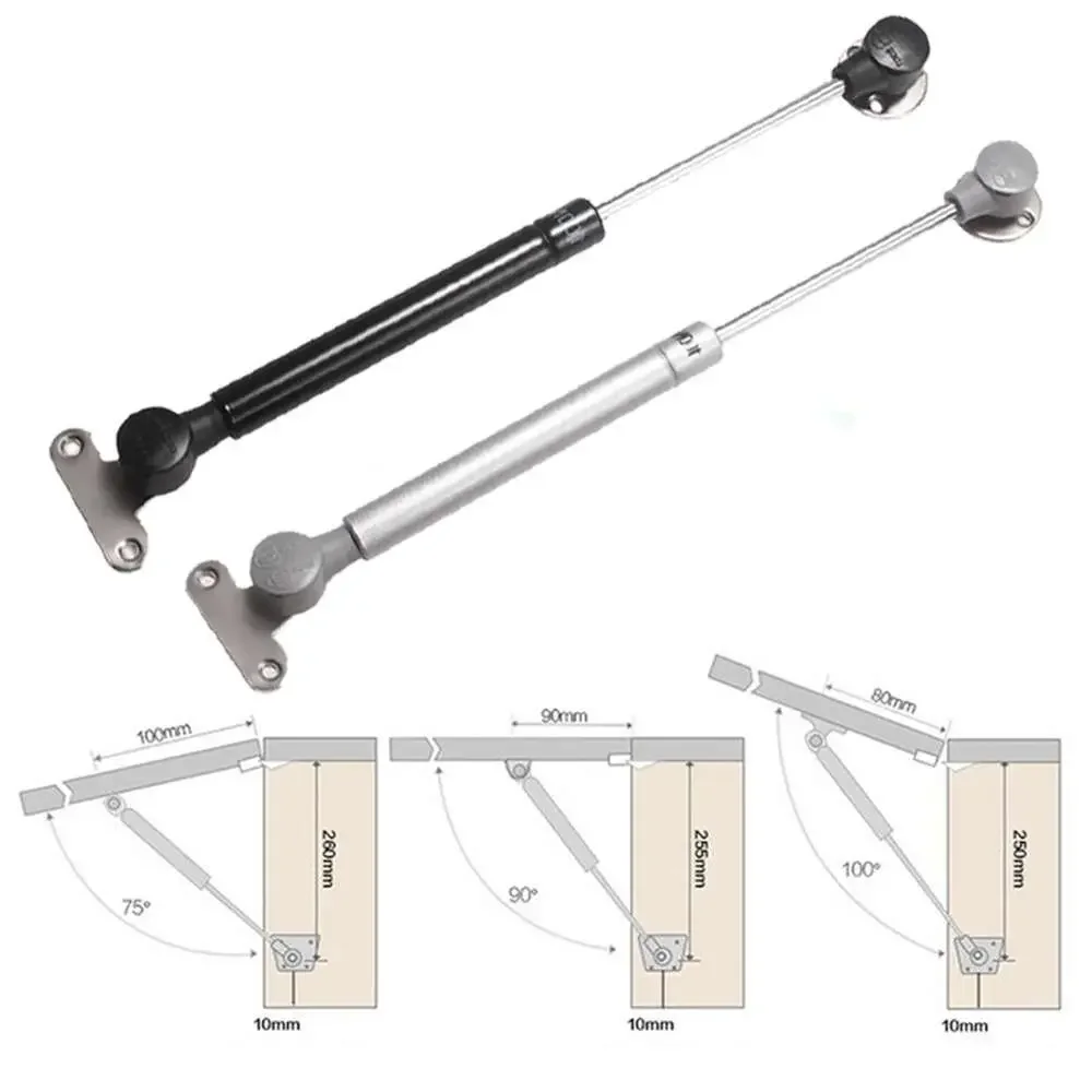 Aluminum Frame Glass Door Support Rods - Telescopic Hydraulic Air Struts for Small Cabinets & Display Cases