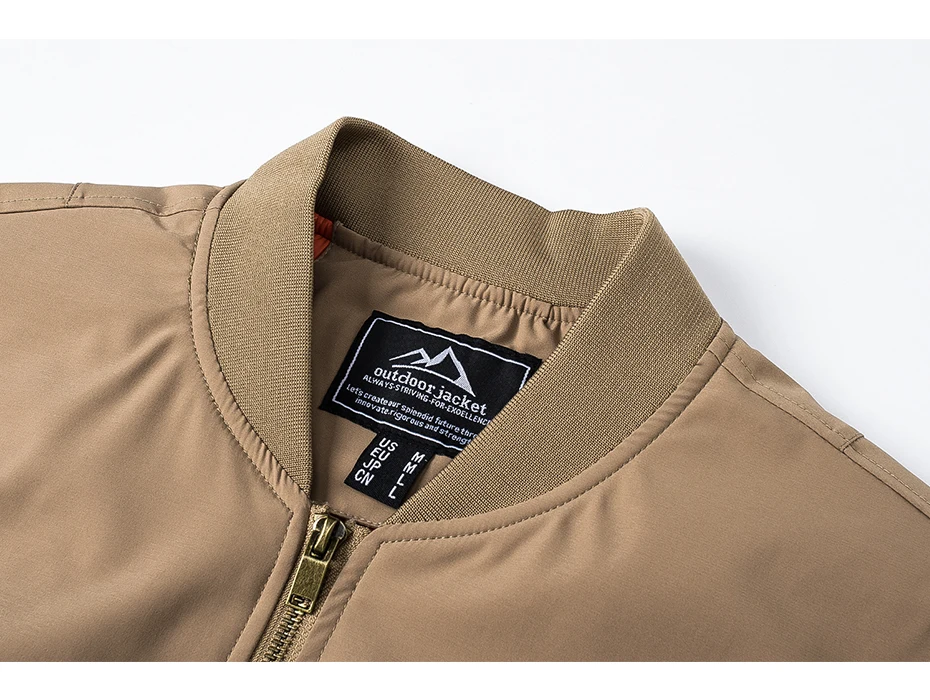 MAGCOMSEN Jacket Men Warm Zip Up Winter Padded Coat Casual Baseball Jackets Pilot Windbreaker Varsity Jackets