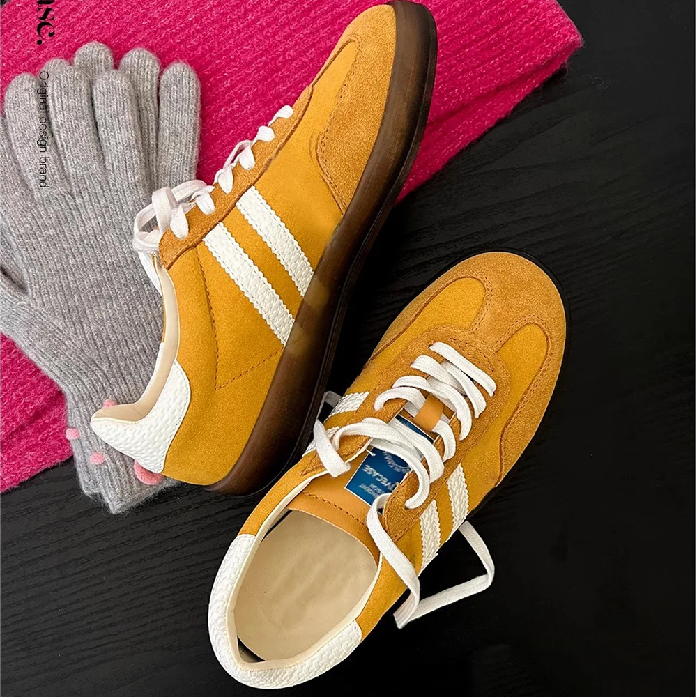 Retro Casual Gump Shoes Gump Genuine Leather Shallow Mouth Flat Heeled De Training Shoes Sneakers