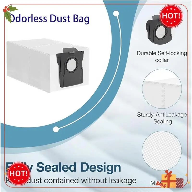 Ensemble de remplacement de sac à poussière ABLE-9PCS pour accessoires pour aspirateur Robot Dreame D10 Plus Gen 2/RLD32GD