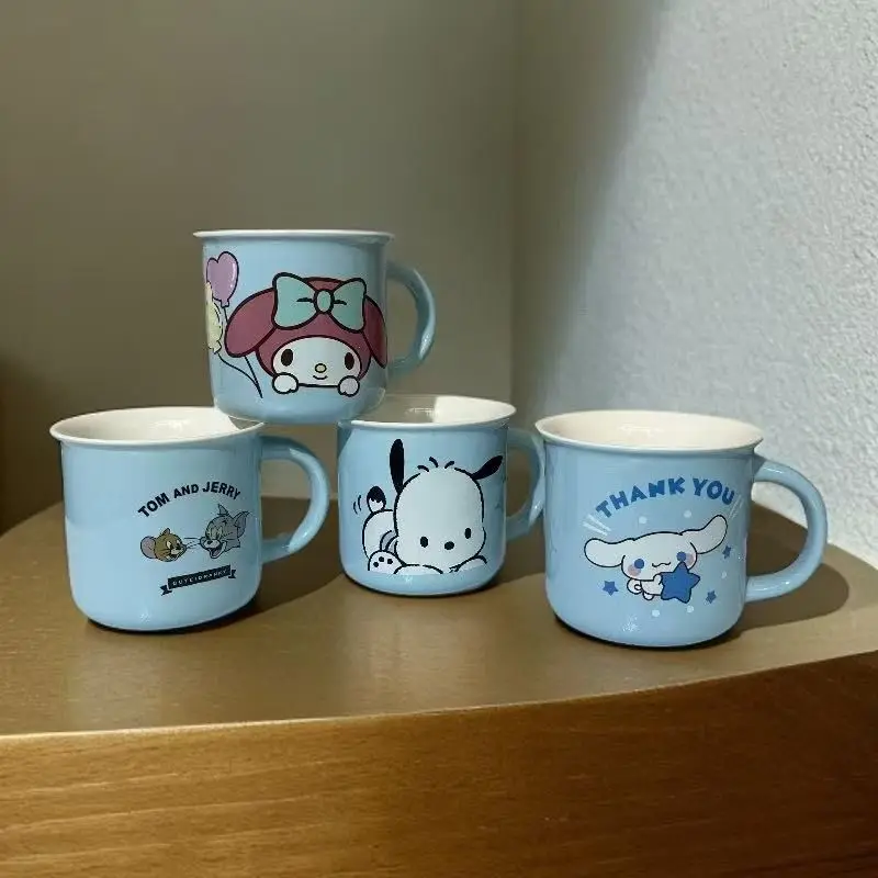 

New Sanrio Pochacco Ceramic Mug Exquisite Beautiful Cup High Beauty Office Couple Girl Drinking Water Breakfast Cup Gifts Toys