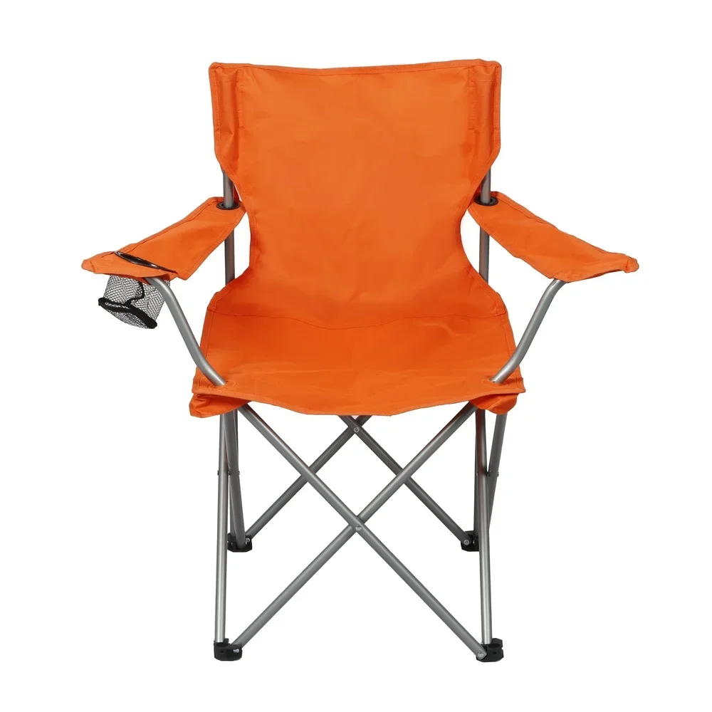 2 Pack Folding Camp Chairs with Cup Holder Portable Quad Frame Durable Outdoor Seating Tailgating Camping Sports Events image 3