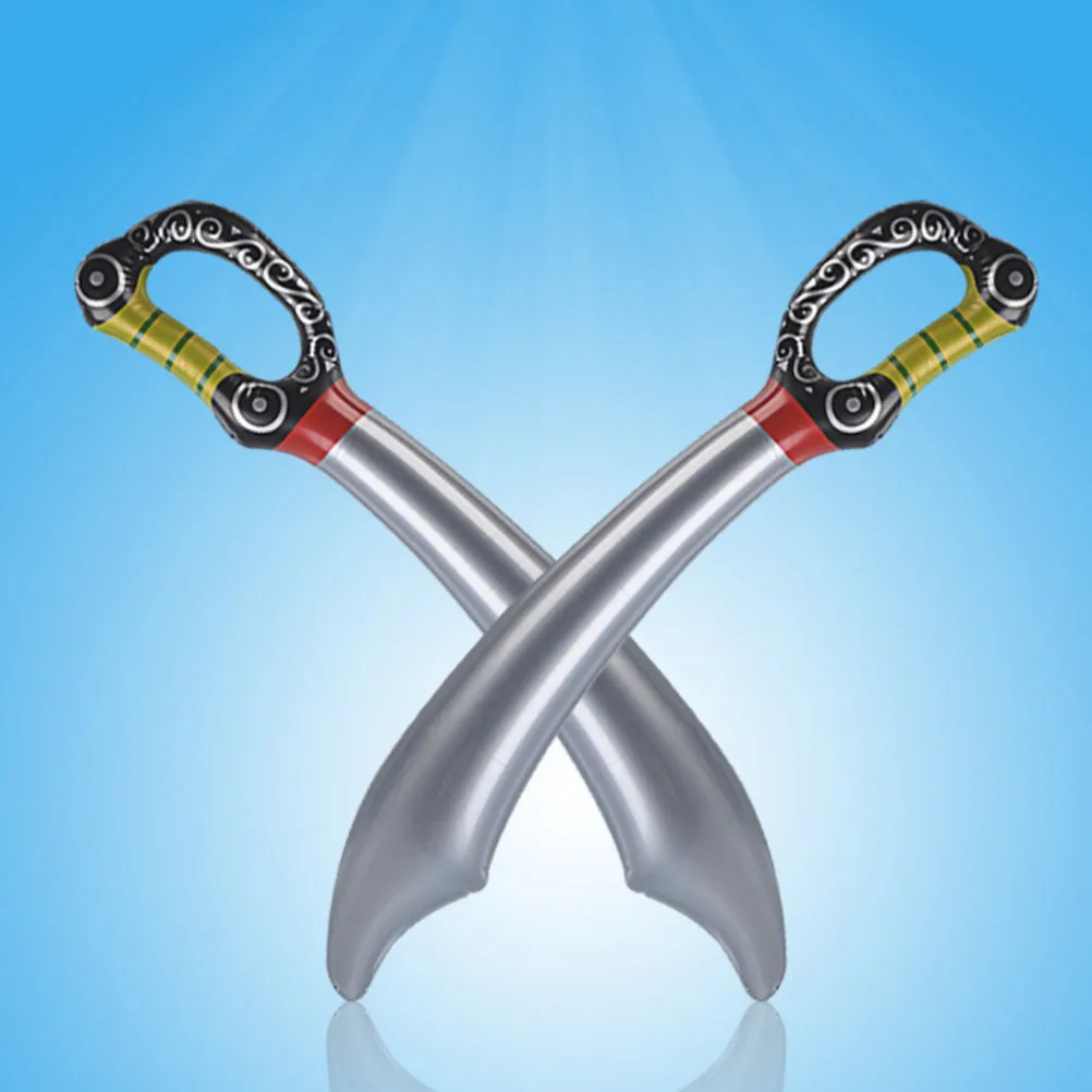 Espada con cuchillo de pirata para fiesta de cumpleaños y Halloween, accesorios para escenario, juguete de Cosplay para niños, regalos, espada inflable