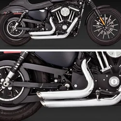 Motorcycle Staggered Shortshots Exhaust Pipes Fit For Harley Sportster XL883Iron 1200N X48 72V XL1200T XL1200C 2004-2024
