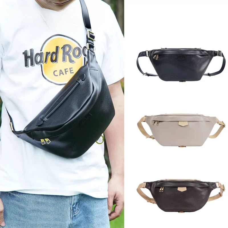

Men's chest bag trendy versatile unisex shoulder bag premium sense waist bag zipper crossbody women's bag