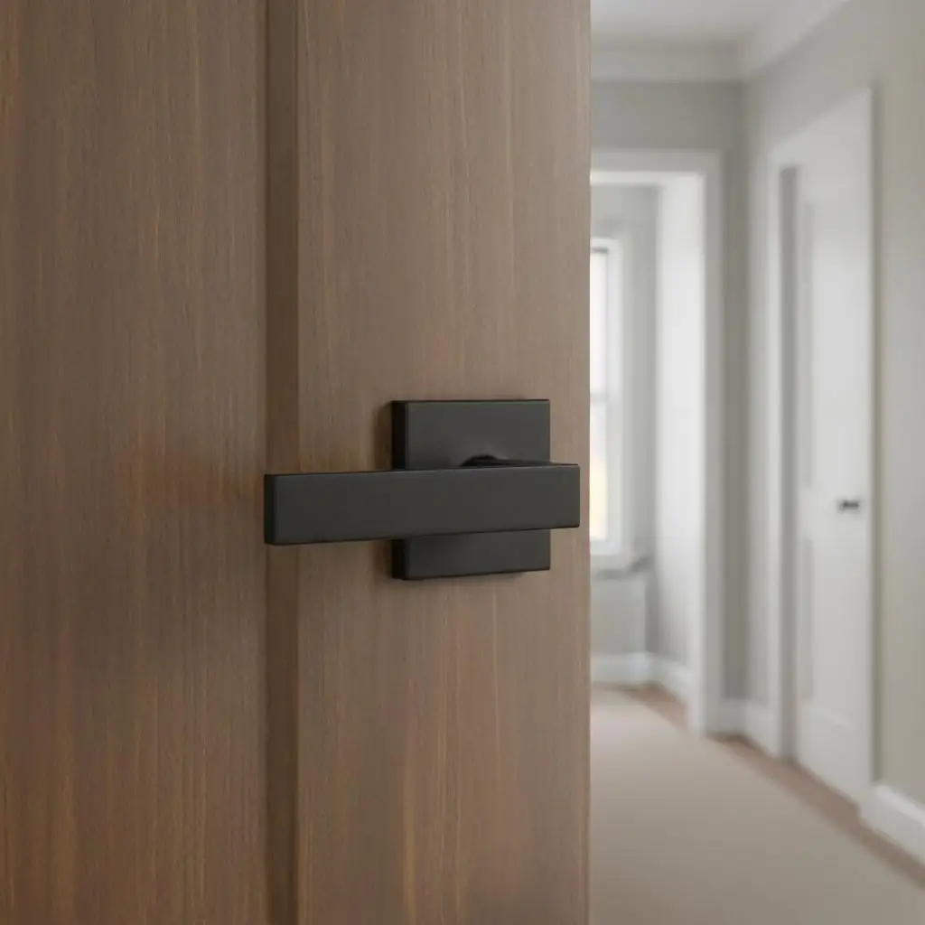 

Дверные ручки-рычаги для коридоров, шкафов, переговорных комнат, матовый черный цвет, 5 штук в комплекте, поворот на 45 градусов