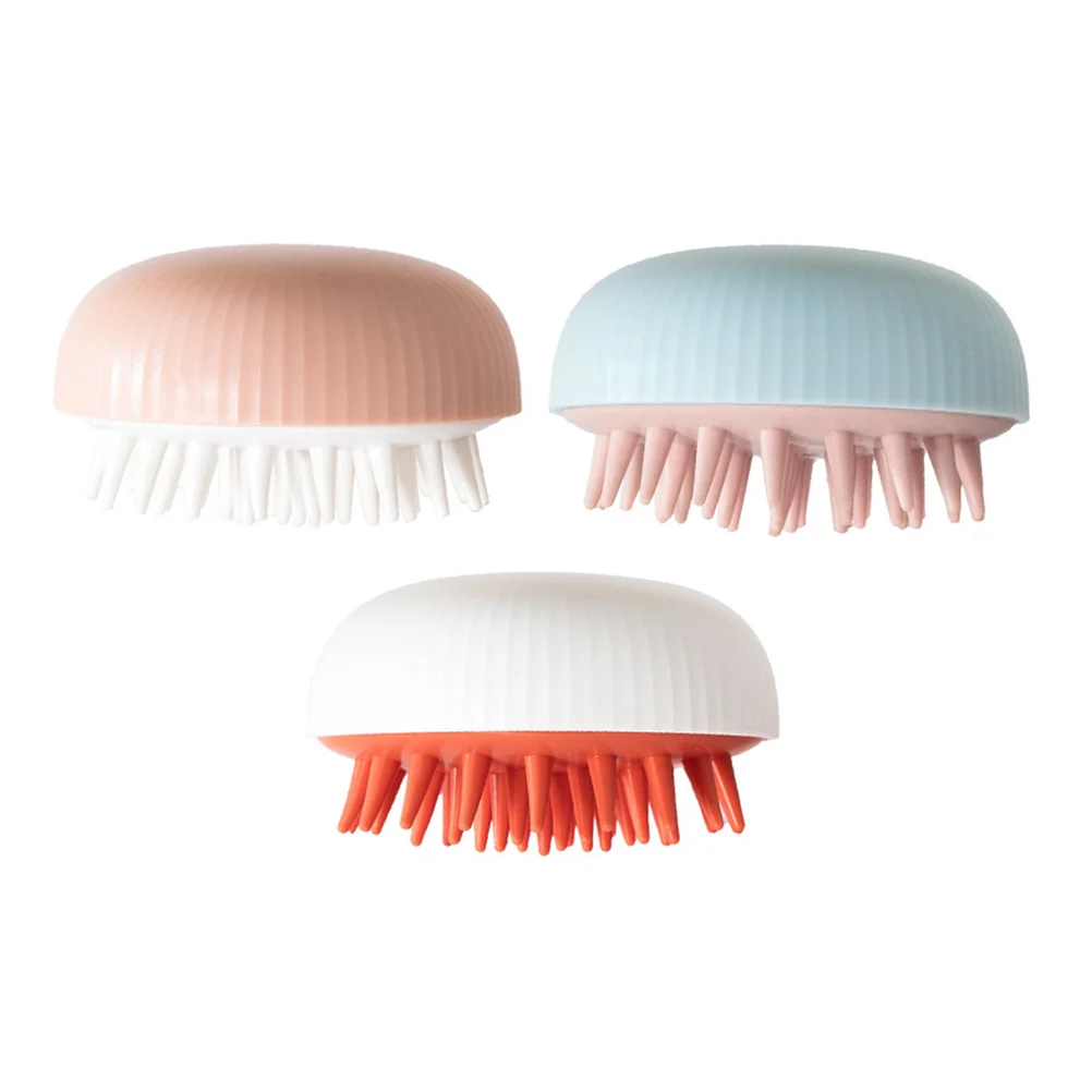 3 Pcs Shampoo Brush Dual-use Hair Comb Scalp Clean Head for Cleaning