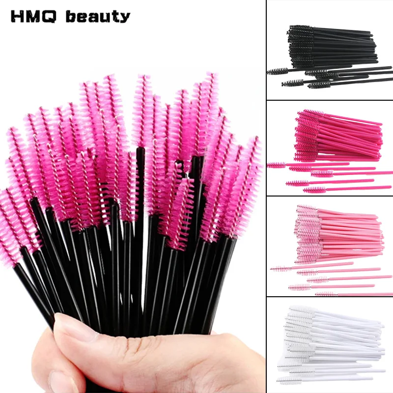 แปรงปัดมาสคาร่าแบบใช้แล้วทิ้ง 50 ชิ้น ทำจากซิลิโคนเจล สำหรับต่อขนตา อุปกรณ์เสริมความงามระดับมืออาชีพ