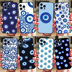 Evil Eyes Phone Case For iPhone 16 15 11 12 13 14 Pro Max Mini X XS XR Plus SE2 Funda Coque Capa Cover