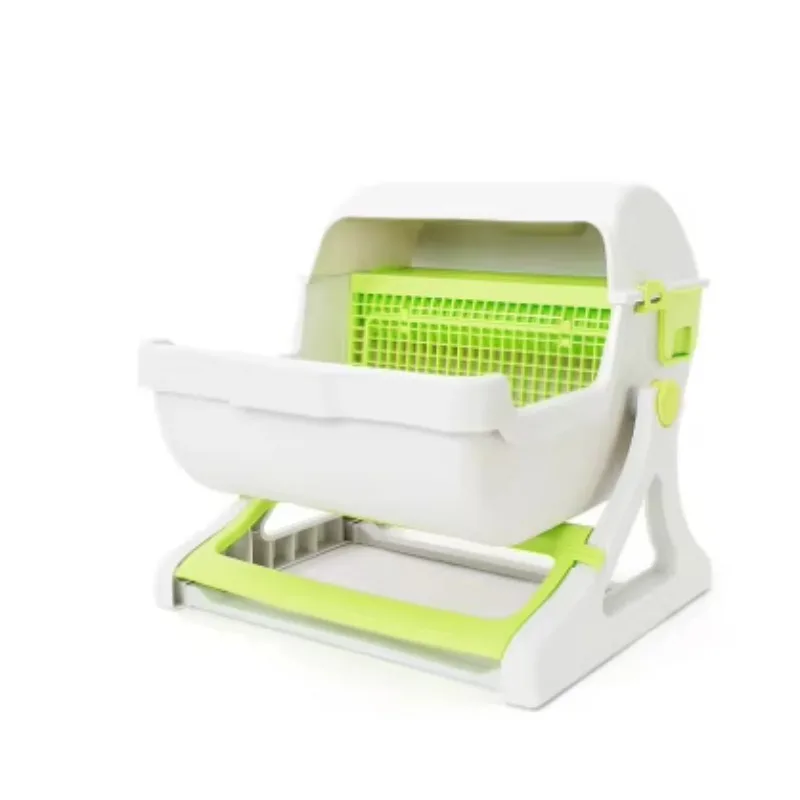 

STLF Extra Large Villa-Style Semi-Automatic Cat LitterS Box Durable 4.5kg PP Plastic Easy Clean Feature Accessories