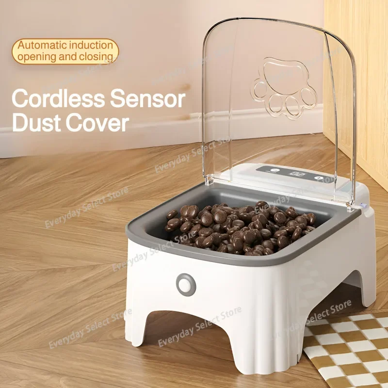 New Timed Auto‑Open Pet Feeder Bowl, Automatic Lid Cat Dog Feeding Dish, Pet Food Bowl for Cats and Dogs