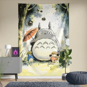 Japanese Anime Wall Hanging Tapestry, Forest Guardian Printed Anime Tapestries for Decor, Anime Gifts, Anime Room Decor