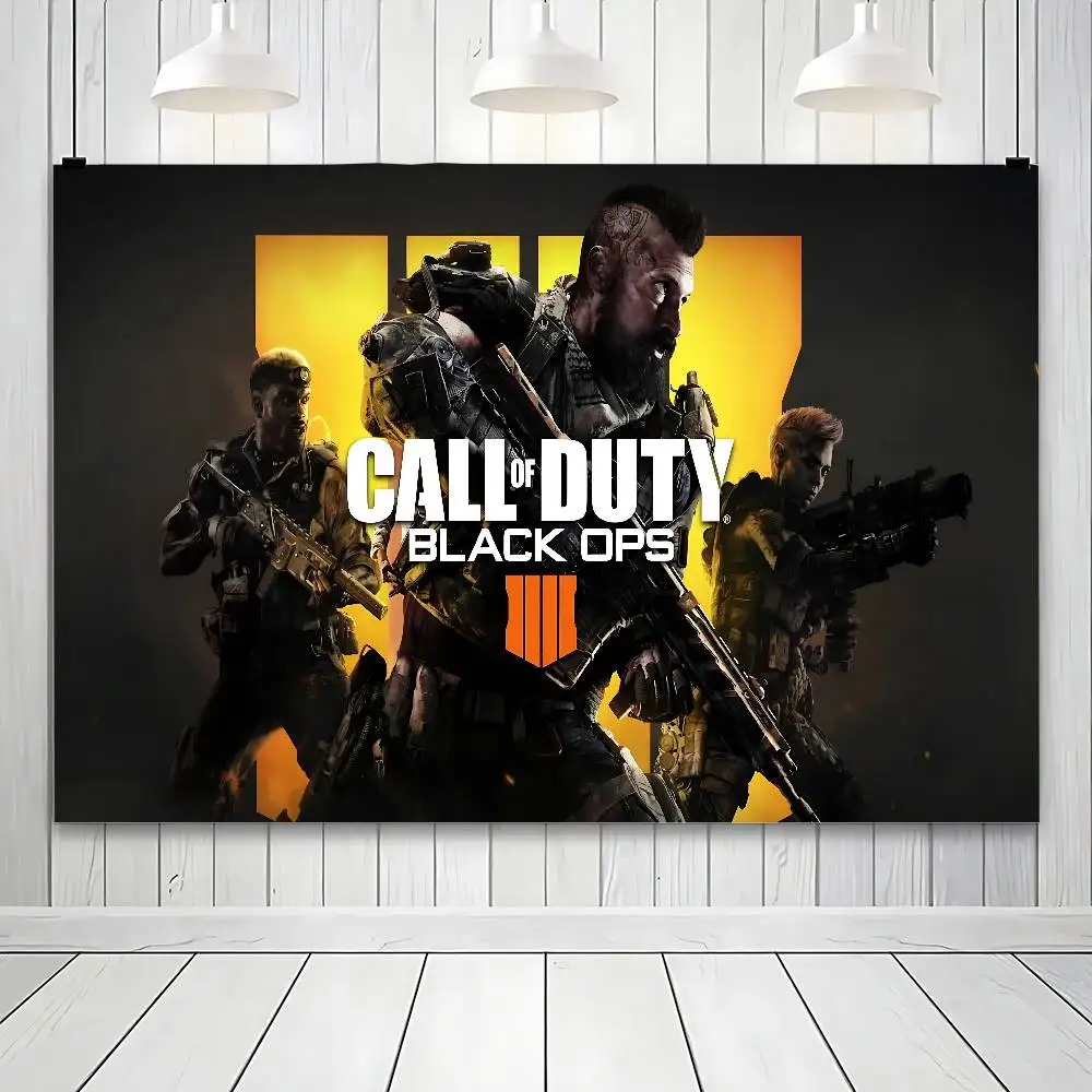 شعار Call Of Duty لتزيين خلفية حفلة عيد الميلاد السعيدة للأطفال الأولاد وحفلات استقبال المولود الجديد وخلفية التصوير الفوتوغرافي من البوليستر