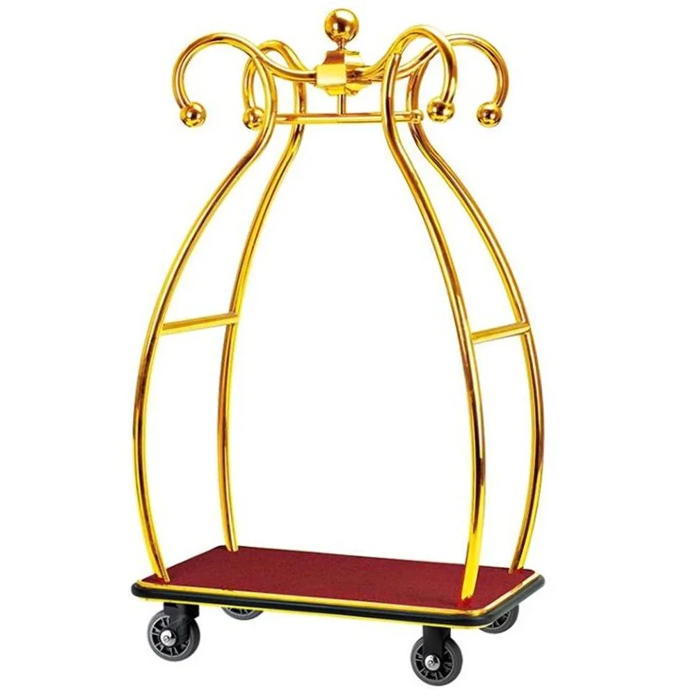 Hot Sales Vintage Gold Hotel Trolley Luggage