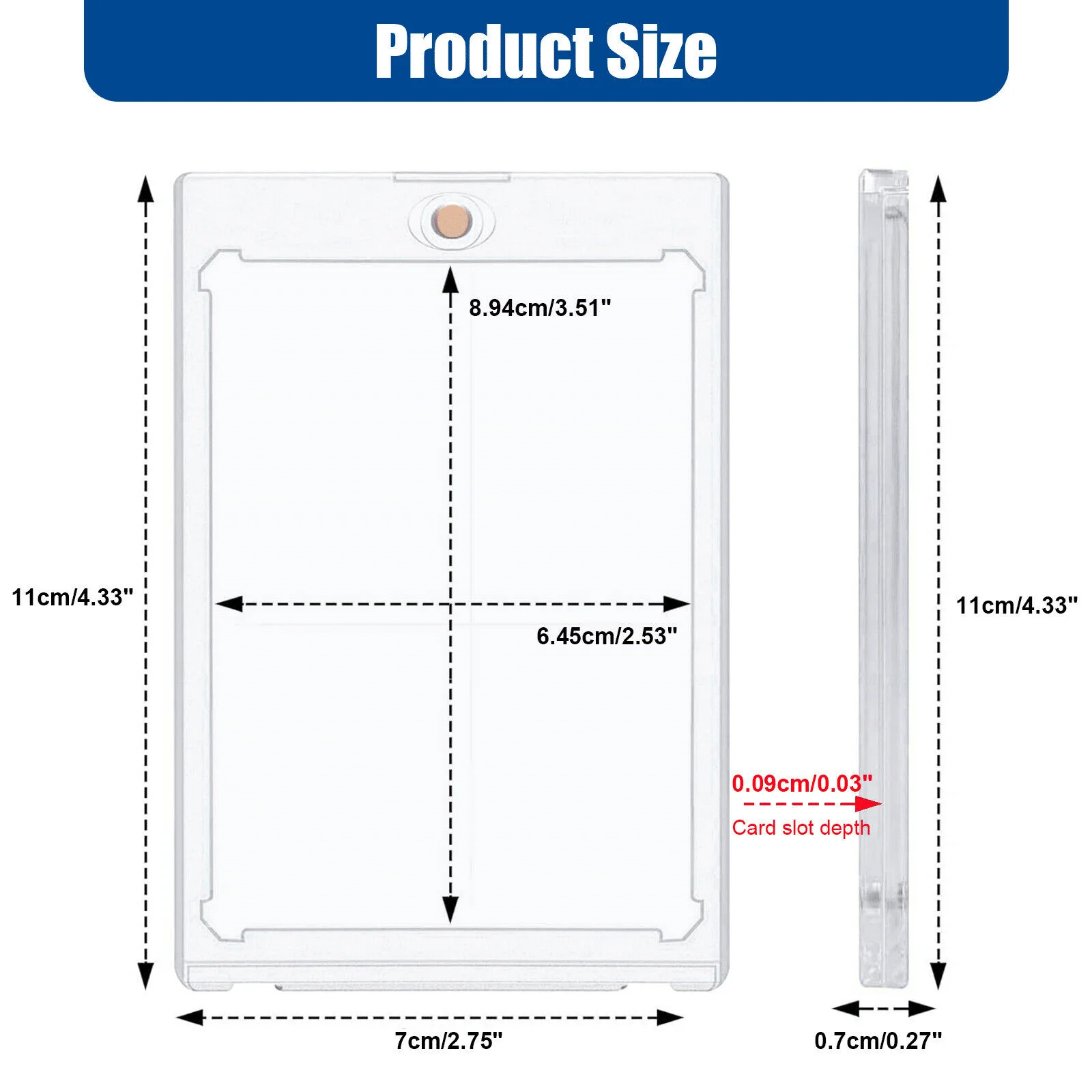 30 Pack Magnetic Trading Sports Card Holders 35pt One-Touch Hard UV Protection